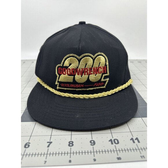 Goodwrench 200 Rockingham 1988 Black Snapback Hat Embroidered Adjustable Rope - Picture 7 of 7